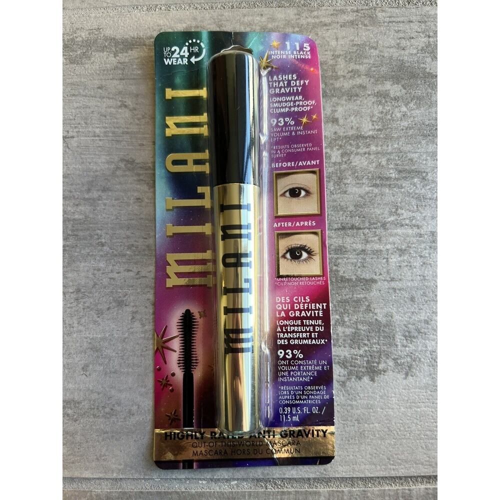 Milani Highly Rated Anti Gravity Mascara Black 115 Intense Black Sealed 24 hour